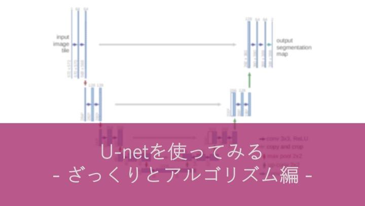 U-netを使ってみる〜ざっくりとアルゴリズム編〜